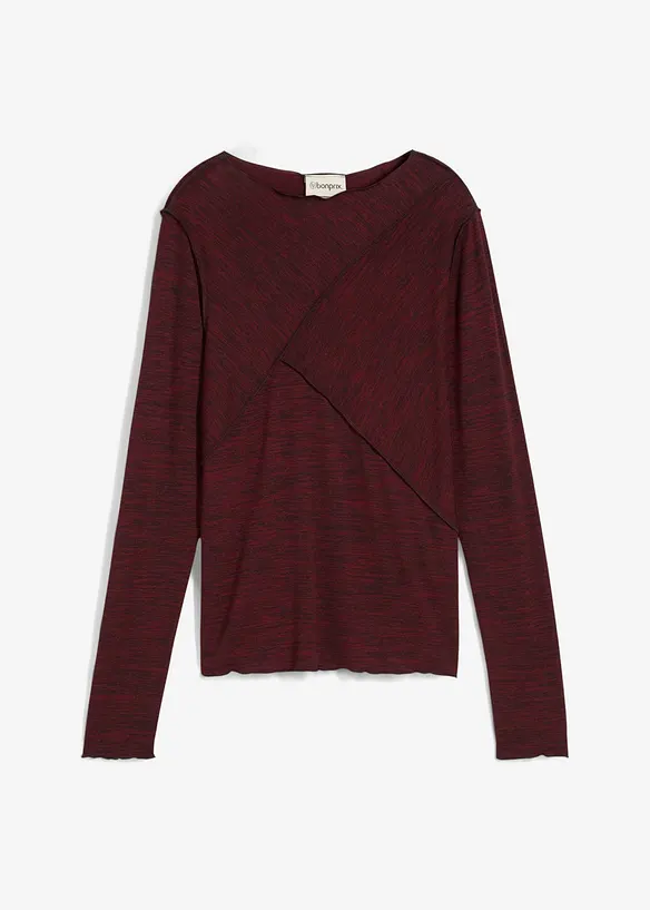 Långärmad topp av mjuk viskosmix, bonprix