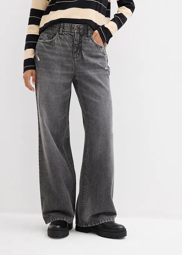 Baggy Jeans Mid Waist, bonprix