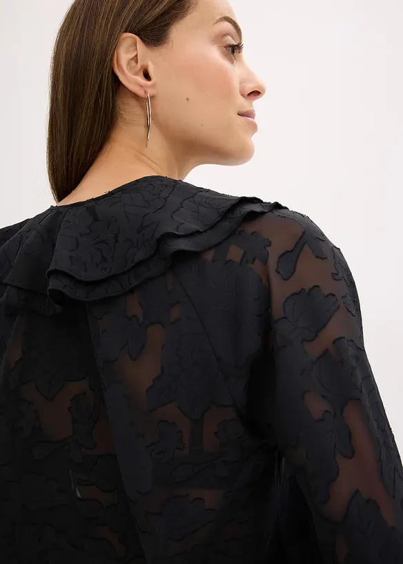Lätt transparent chiffongblus, bonprix