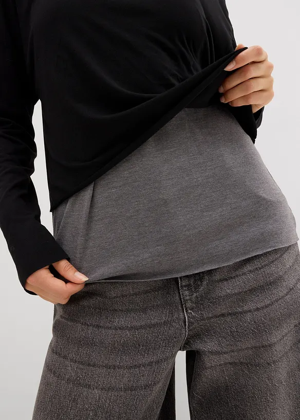 Linne och långärmad topp av jersey (2 delar), bonprix