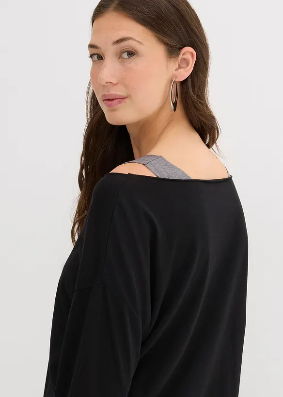 Linne och långärmad topp av jersey (2 delar), bonprix