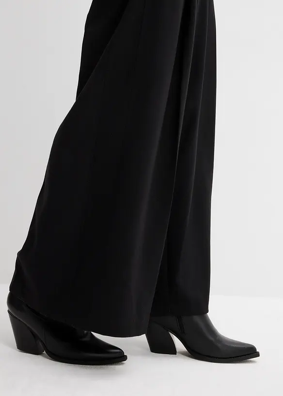 Byxa med spänne i sidan, av viskosmix, bonprix