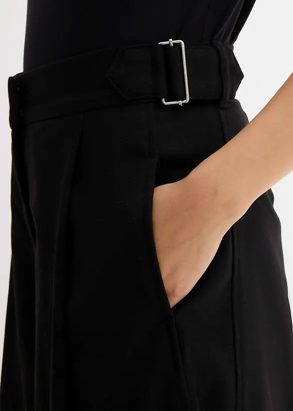 Byxa med spänne i sidan, av viskosmix, bonprix