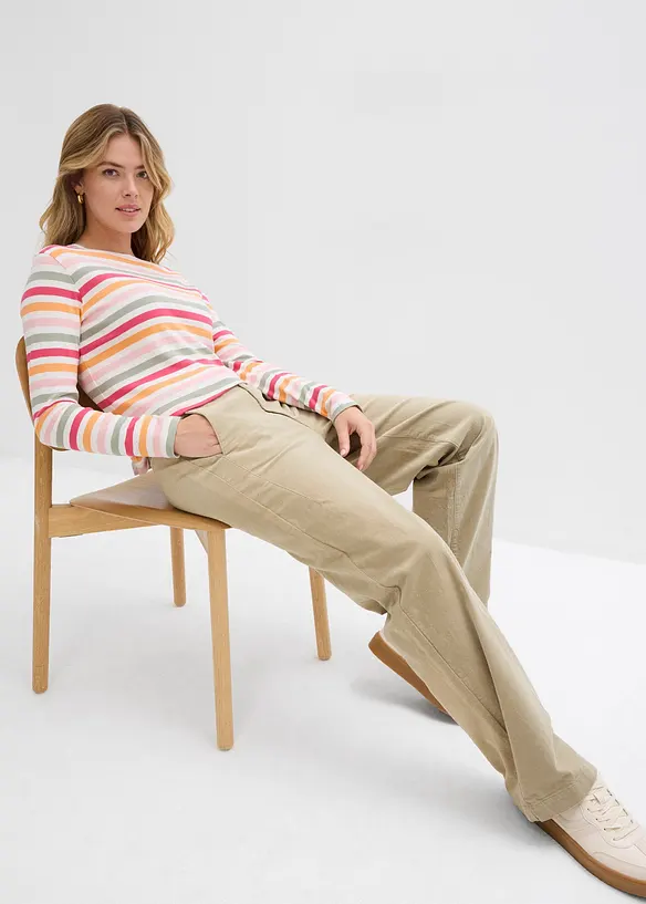 Manchesterbyxa i bomullsmix, bonprix