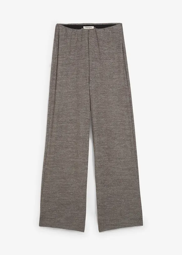Palazzobyxa med stickad look, bonprix