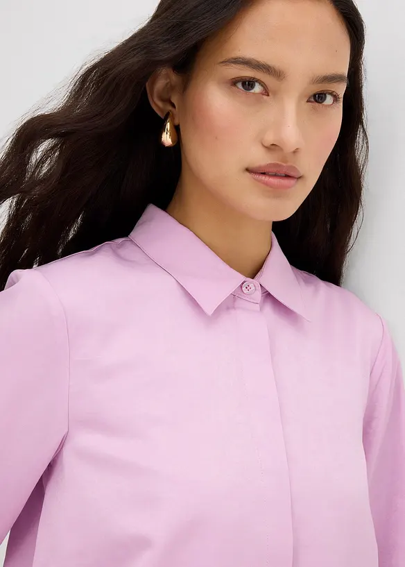 Satinblus av viskosmix, bonprix
