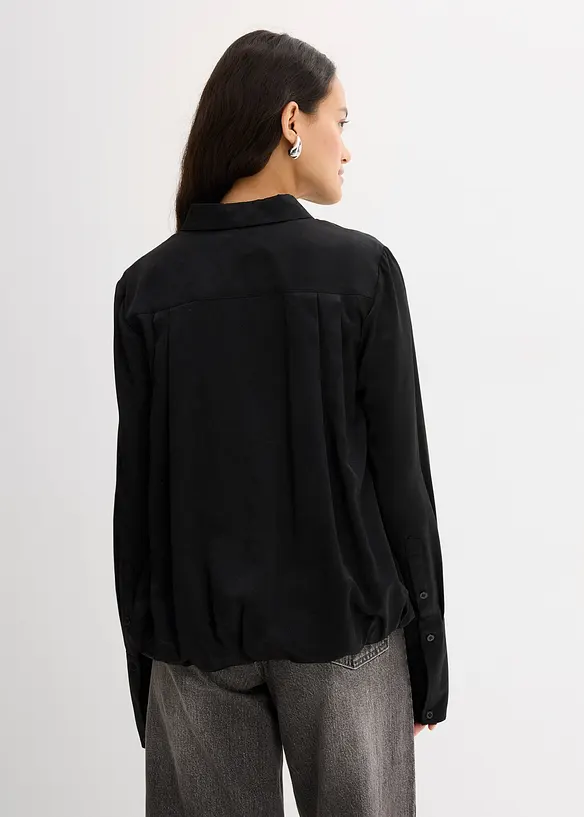 Satinblus av viskosmix, bonprix
