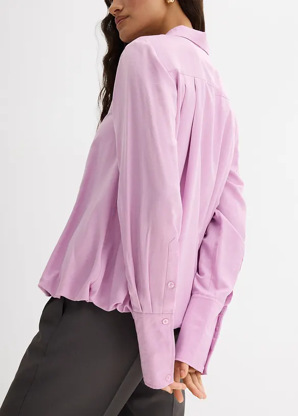 Satinblus av viskosmix, bonprix