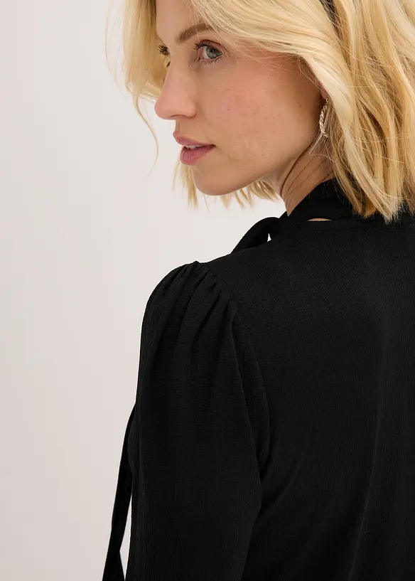 Blustopp med struktur och avtagbart knytband, bonprix