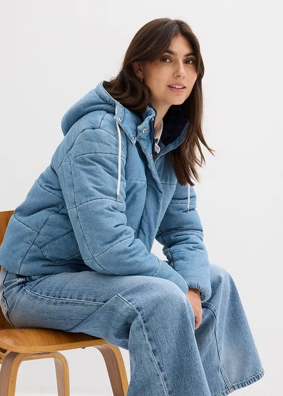 Täckjacka i denim, bonprix