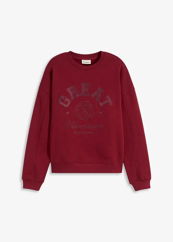 Oversizesweatshirt i ren bomull, bonprix