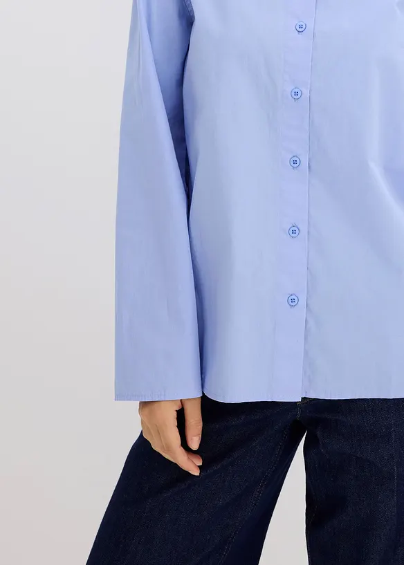 Skjortblus av ren bomull, bonprix