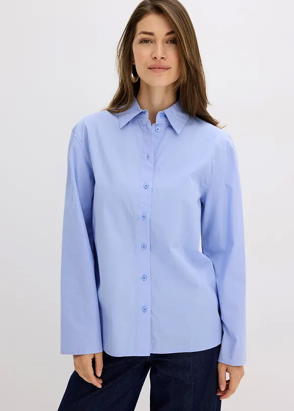 Skjortblus av ren bomull, bonprix