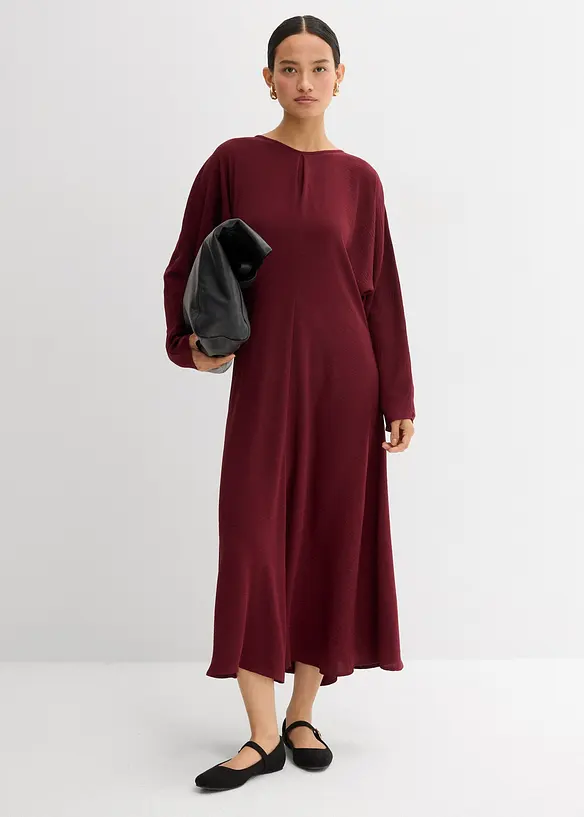 Draperad midiklänning, bonprix