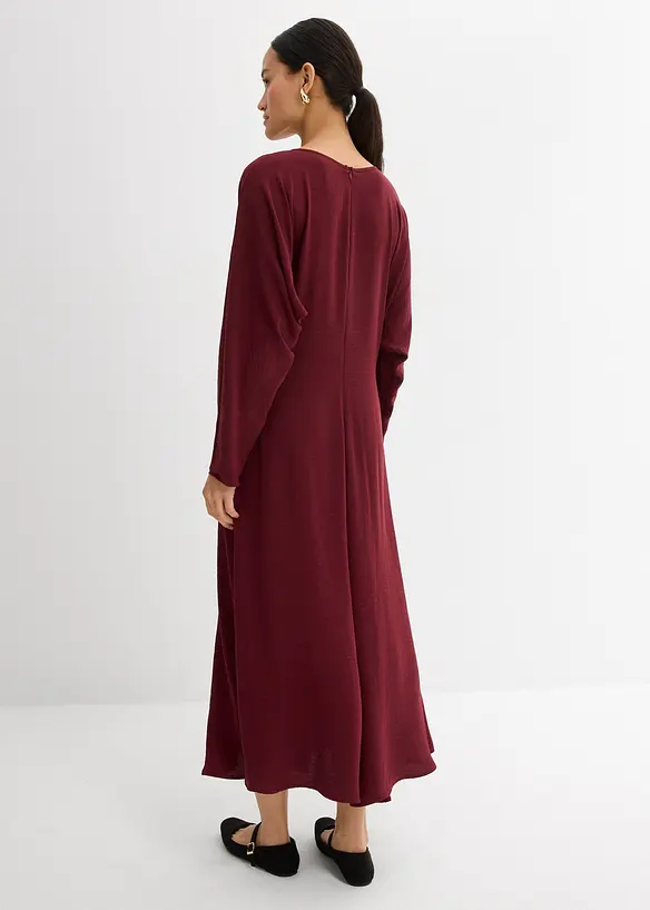 Draperad midiklänning, bonprix