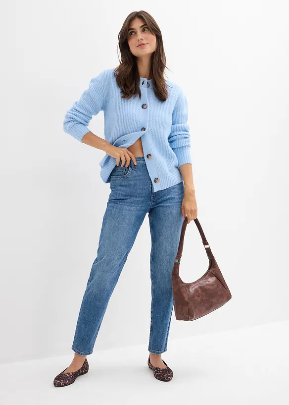 Mom Jeans High Waist, cropped, bonprix