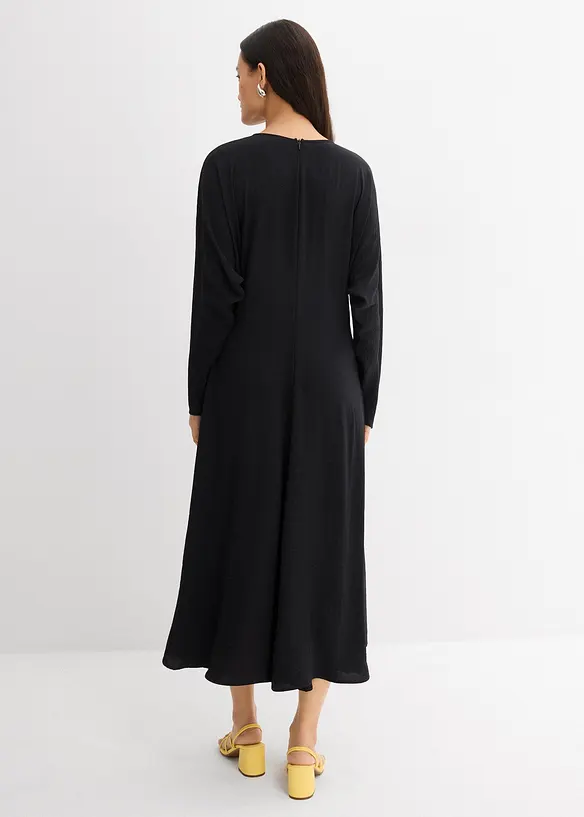 Draperad midiklänning, bonprix