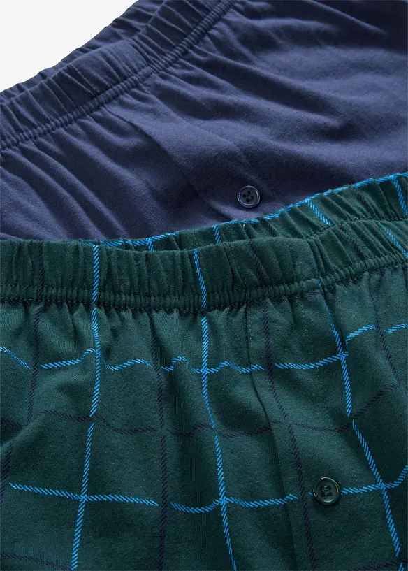 Ledigt skurna jerseyboxershorts i bomull (3-pack), bonprix