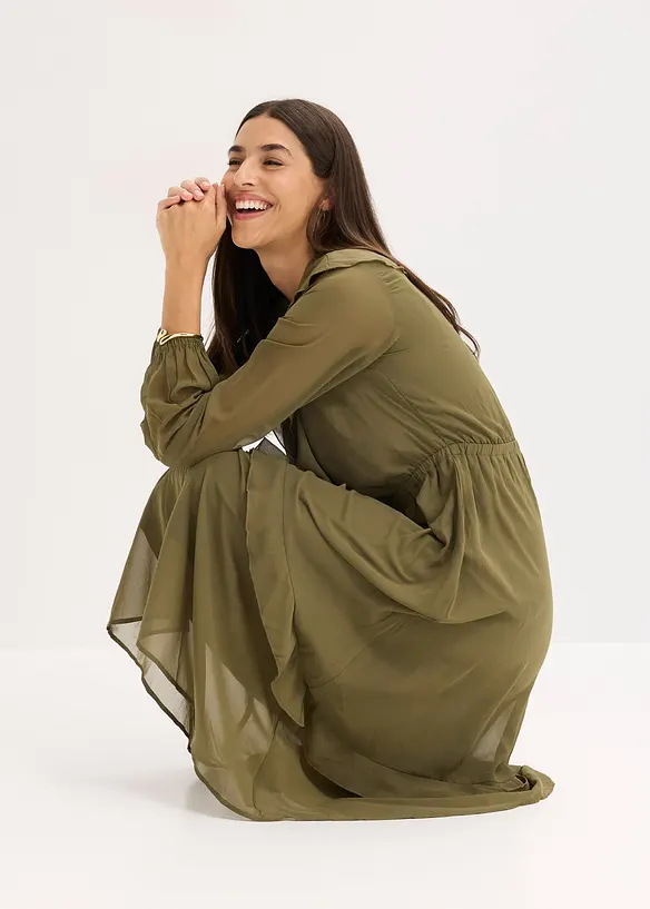 Mellanlång klänning, bonprix