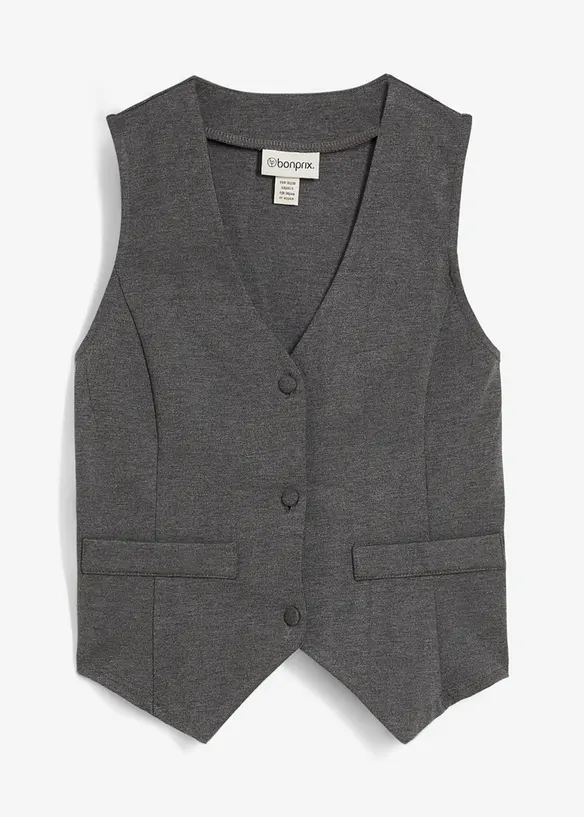 Väst i materialmix, bonprix