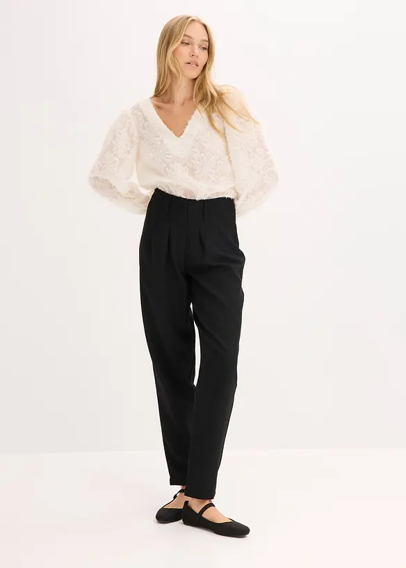 Byxa med yllelook, bonprix