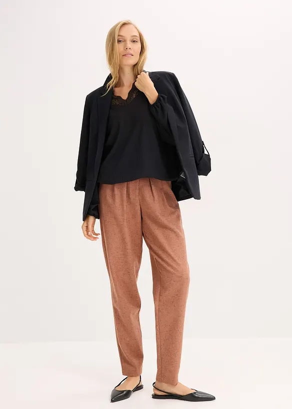 Byxa med yllelook, bonprix