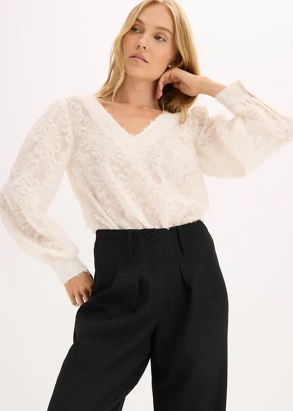 Byxa med yllelook, bonprix