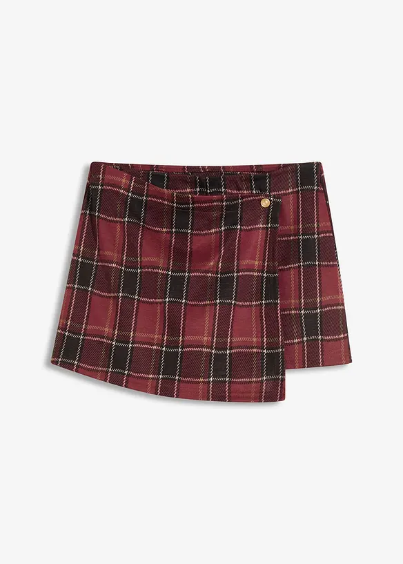 Korta kjolshorts med dekorknapp, bonprix