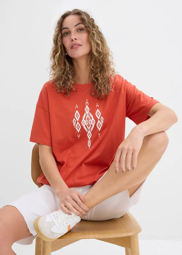 T-shirt med tryck, bonprix