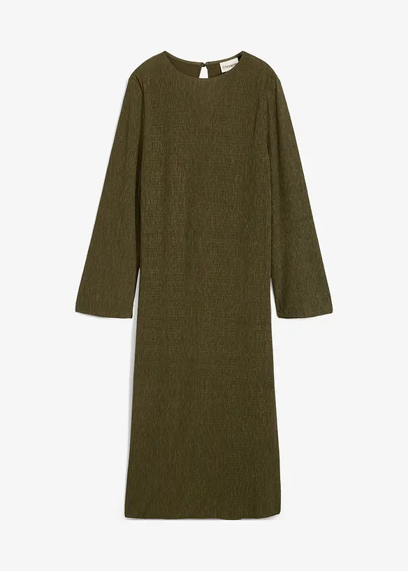 Midiklänning av strukturmaterial, bonprix