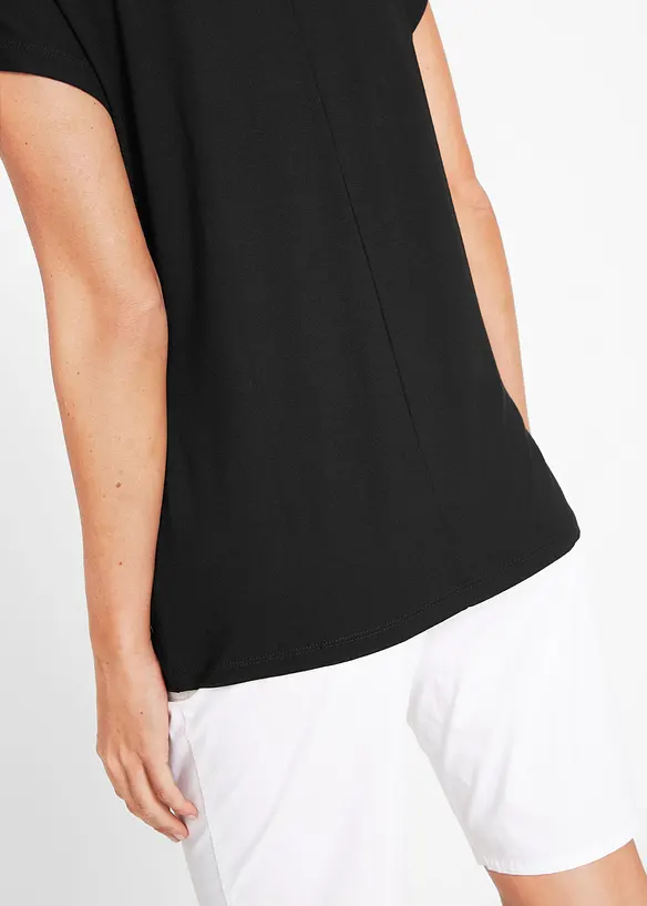 Mönstrad T-shirt med viskosandel, bonprix