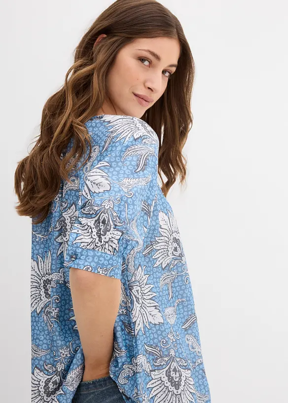 Blus av fintrådig viskosmix, bonprix