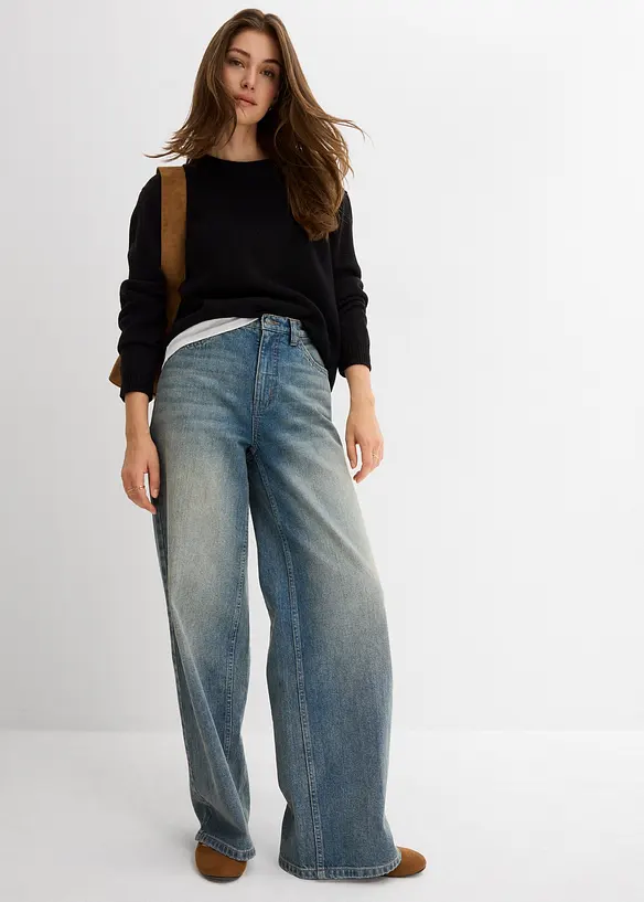 Wide Leg Jeans, High Waist, bonprix