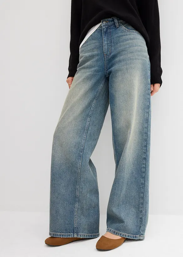 Wide Leg Jeans, High Waist, bonprix