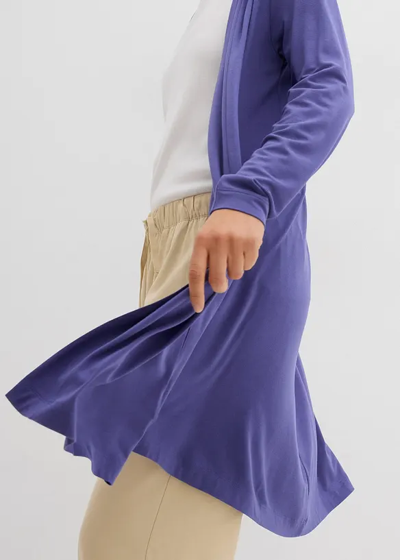 Tunn lång cardigan i mjuk viskos, bonprix