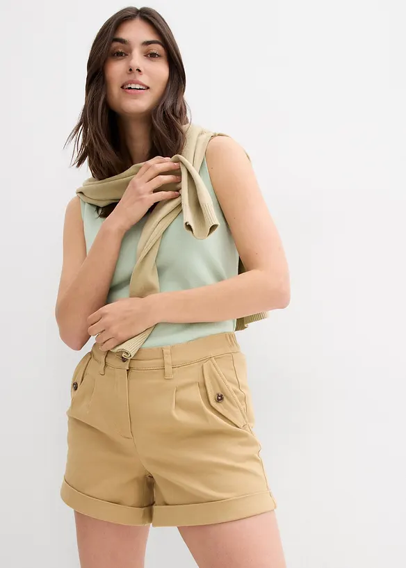 Twillshorts med hög midja, bonprix