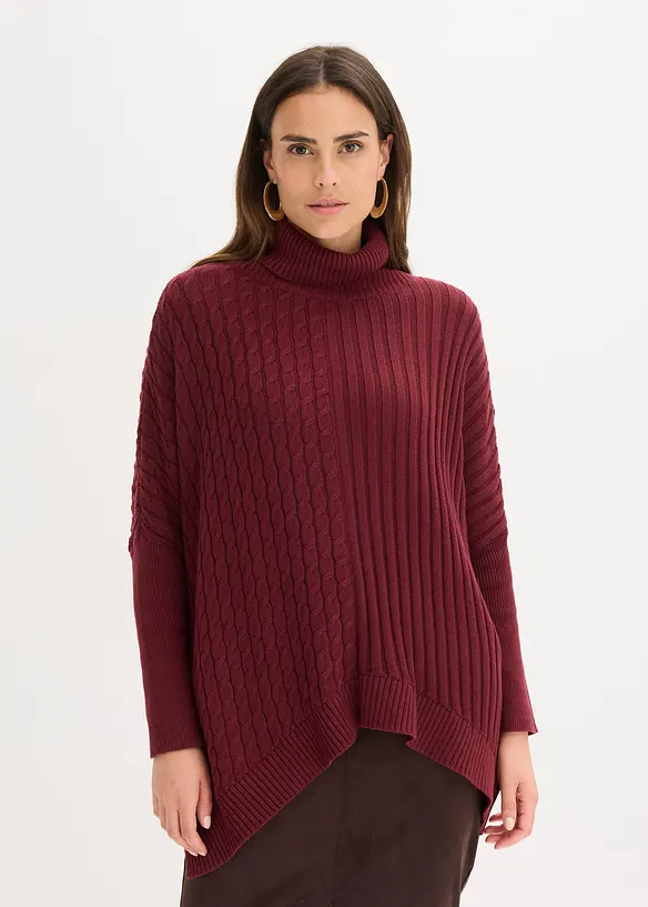 Oversizetröja med poncholook, bonprix