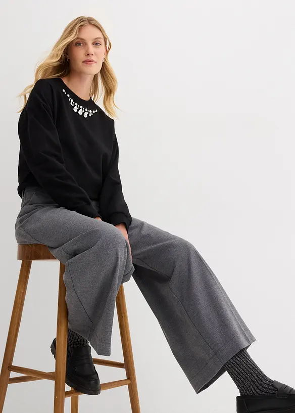 Oversizesweatshirt av bomull, bonprix