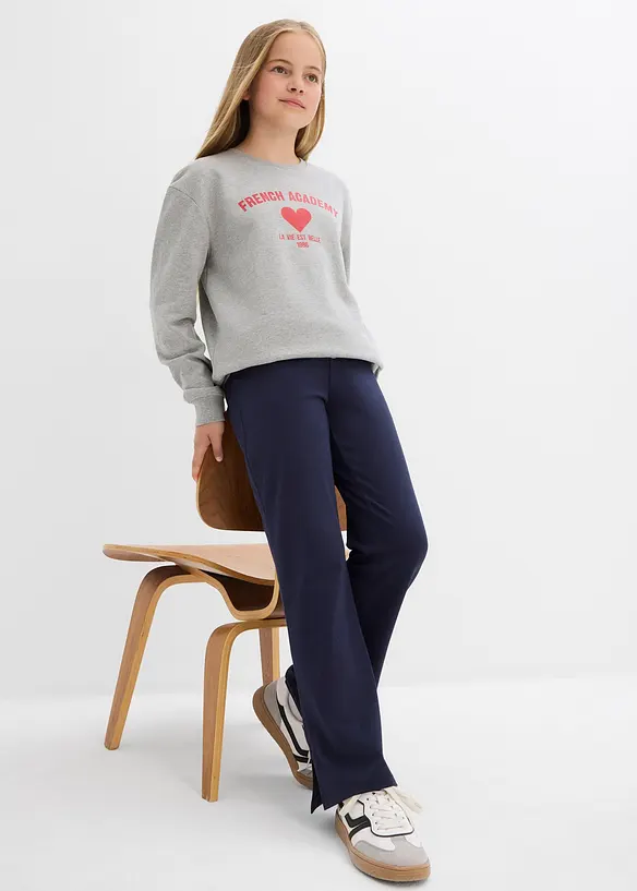 Utsvängd barnbyxa med slits, bonprix