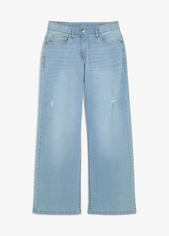 Wide Leg Jeans Mid Waist för barn, bonprix