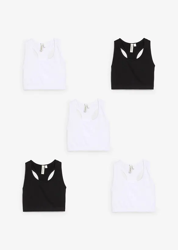 BH-topp med mjuk ekologisk bomull (5-pack), bonprix