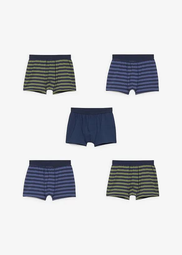 Boxershorts med mjuk ekologisk bomull (5-pack), bonprix