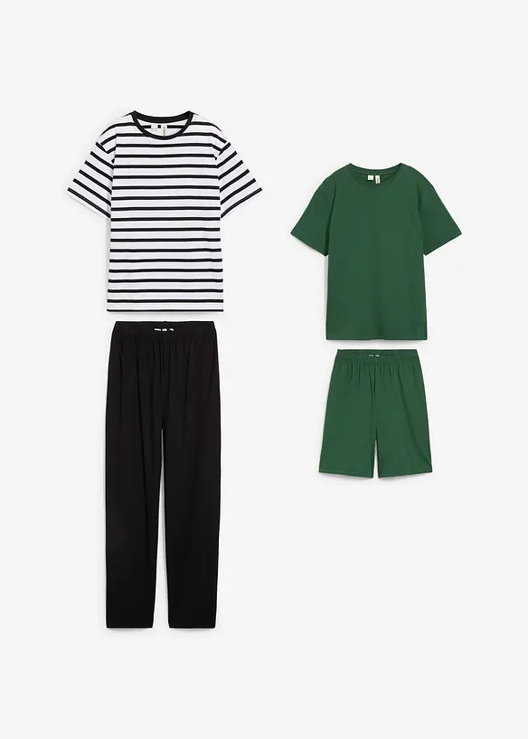 2 pyjamasar lång + kort (set i 4 delar), bonprix