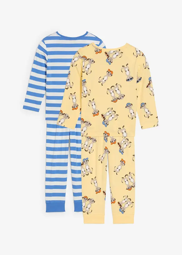 Pyjamas i ren ekologisk bomull (4 delar), bonprix