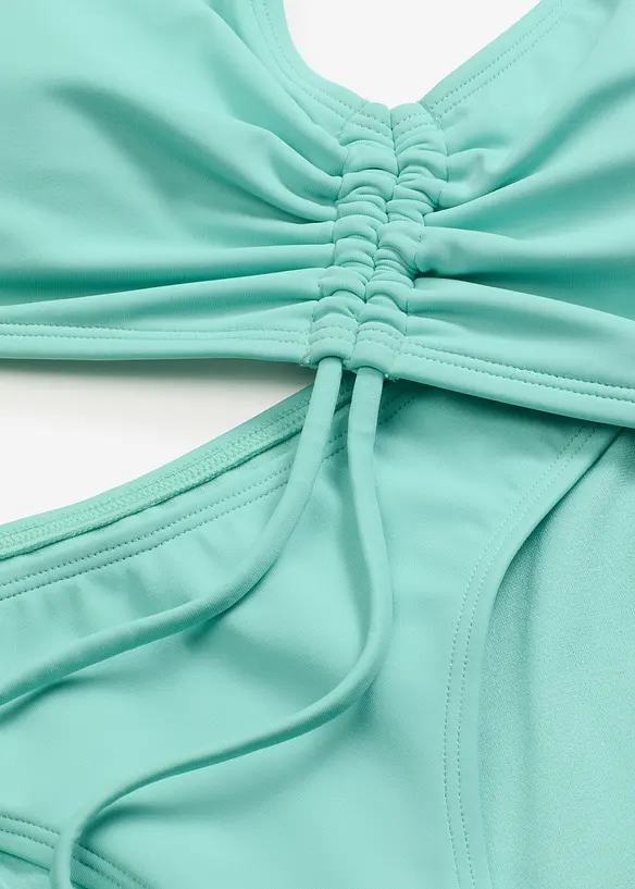 Bikini med halterneck och rynkning (2 delar), bonprix
