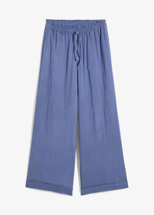 Vid dra-på byxa av luftig muslin, bonprix