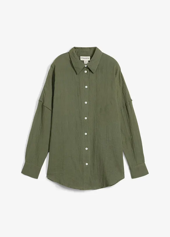 Oversize-skjorta av luftig muslin, bonprix