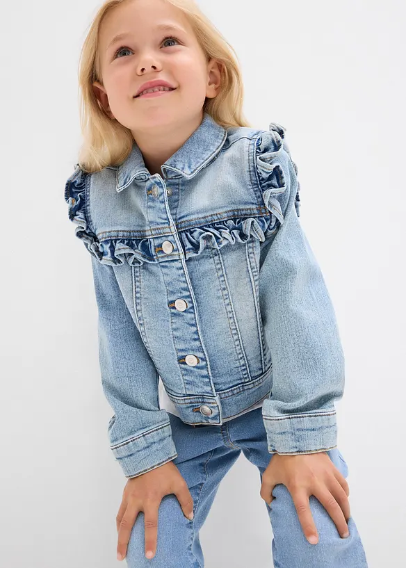 Jeansjacka av elastisk, ekologisk bomulls mix, bonprix