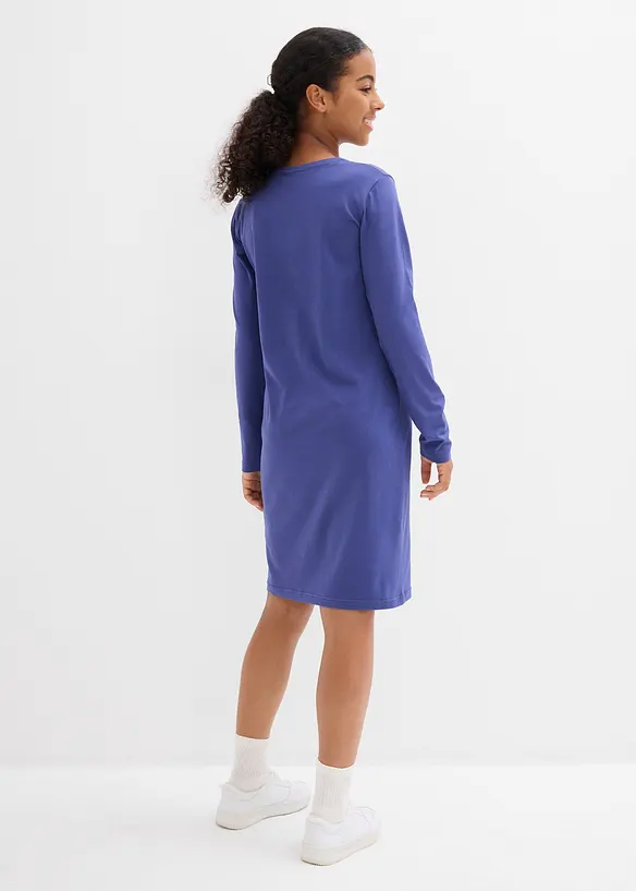 Jerseykl&auml;nning av elastisk bomullsmix (2-pack), bonprix