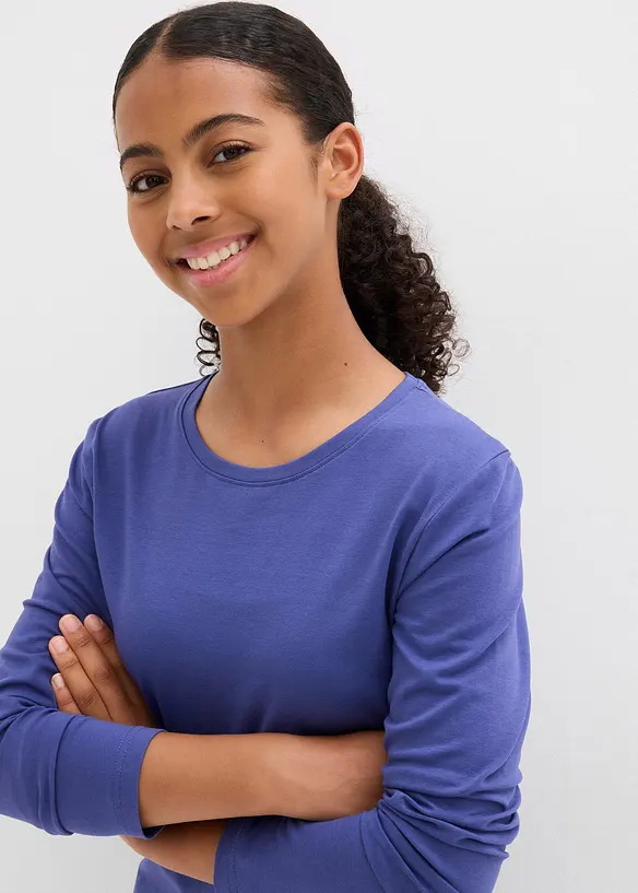 Jerseykl&auml;nning av elastisk bomullsmix (2-pack), bonprix